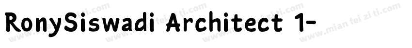 RonySiswadi Architect 1字体转换